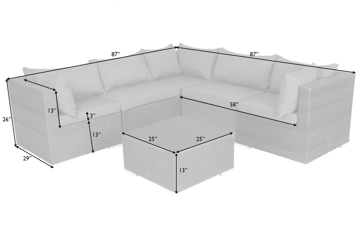 Wicker Sofa Set Outdoor Patio Furniture