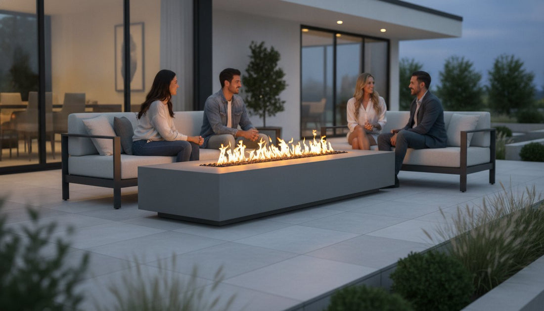 Concrete Propane Fire Pit Tables: Modern Elegance