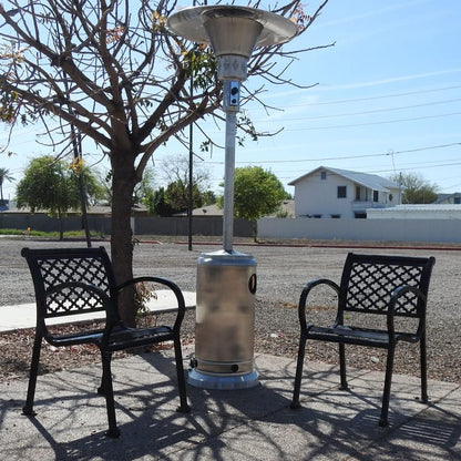 AZ Patio Heaters Commercial Patio Heater in Stainless Steel with 33" Shield