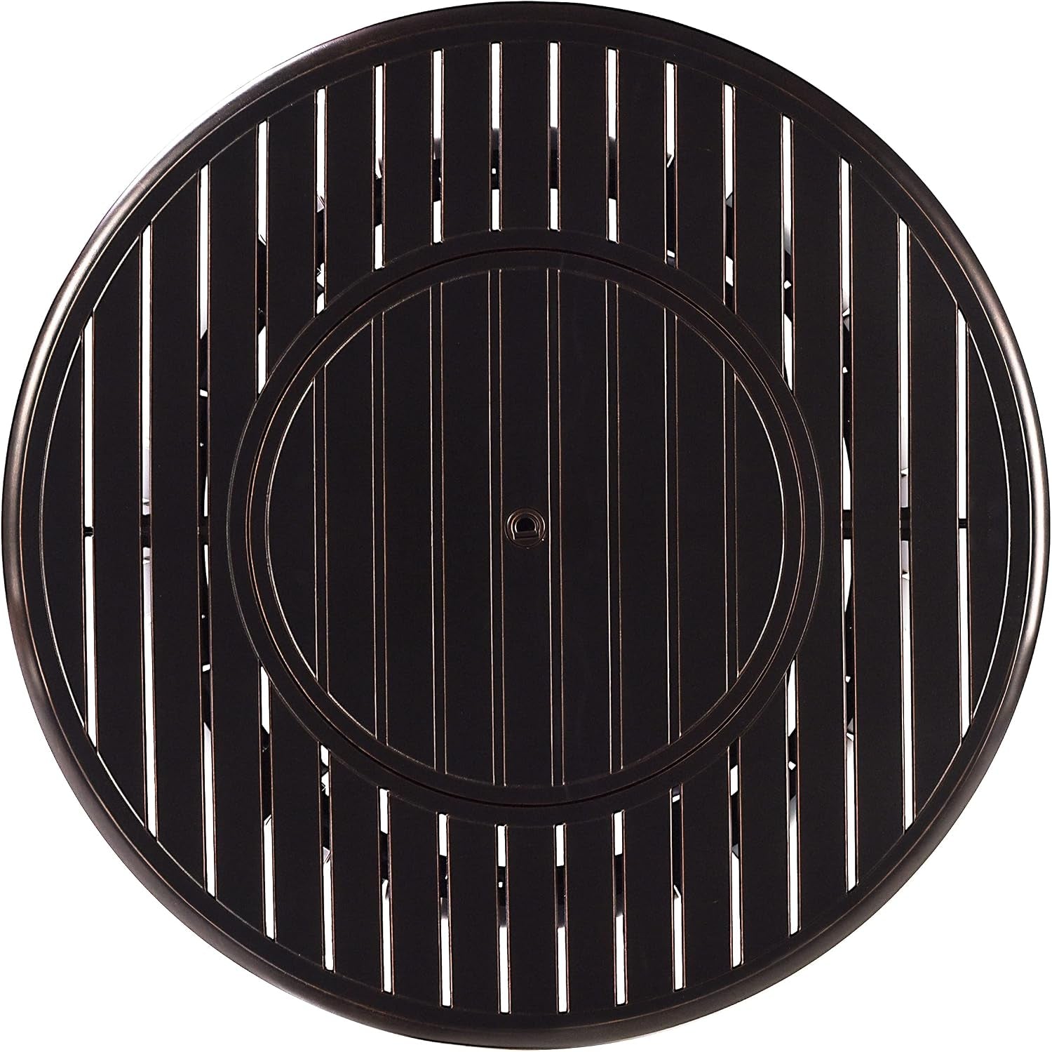 Aluminum 57,0000 BTU 44 In. round Propane Black Fire Pit Table with Fire Beads, Lid, Propane Tank Cover and Table Fabric Covers in Copper Finish