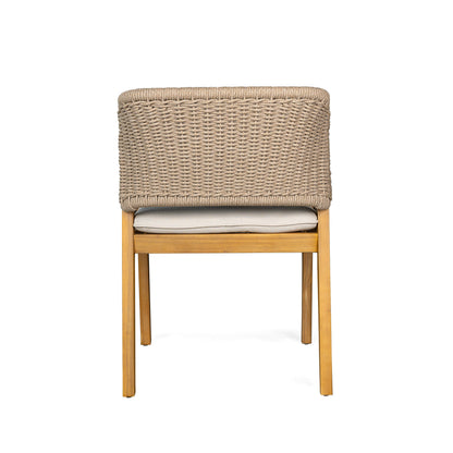 7-Piece Outdoor Dining Set, Acacia Wood Table & 6 Rope Chairs