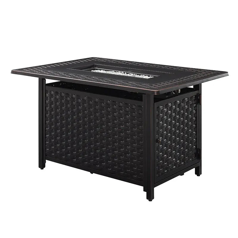 Gas Fire Pit Table Cast Concrete Lava Rocks