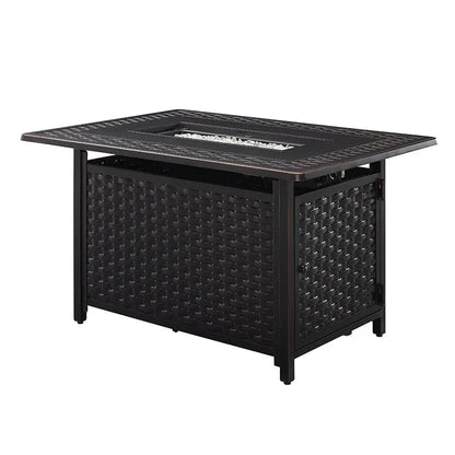 Gas Fire Pit Table Cast Concrete Lava Rocks