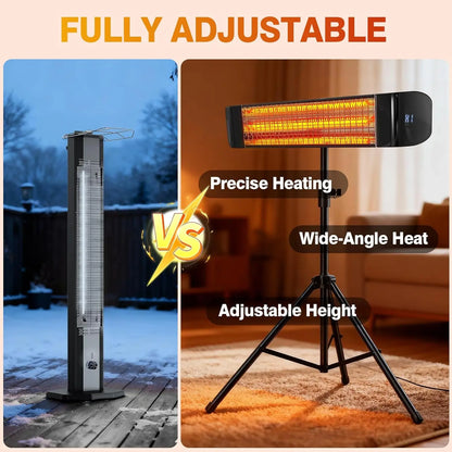 Electric Patio Heater 1500W Infrared Outdoor CSA Certified Mounts