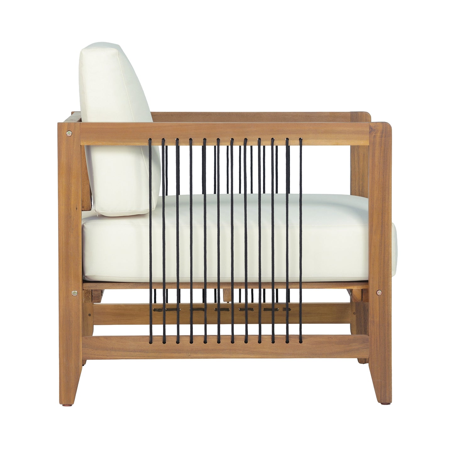 4-Piece Acacia Wood Outdoor Patio Sofa Set