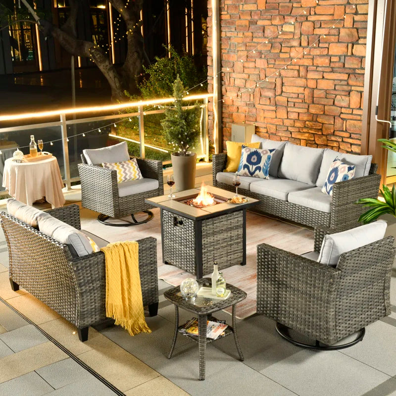 Outdoor Seating Group Fire Pit Cushions