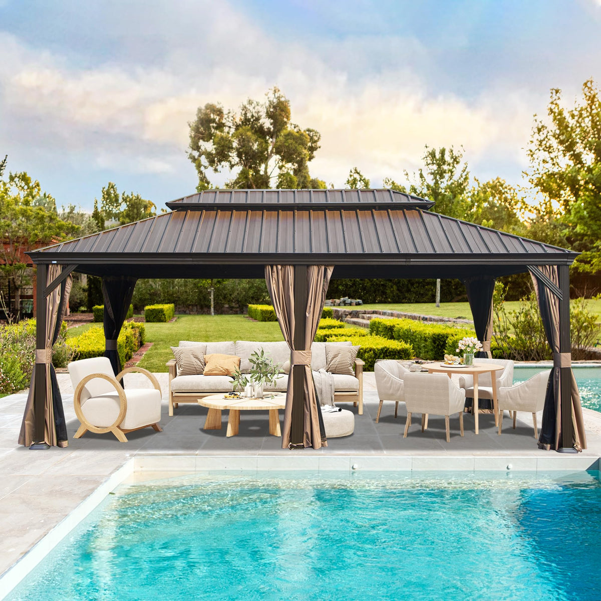 Hardtop Gazebo Galvanized Steel Roof