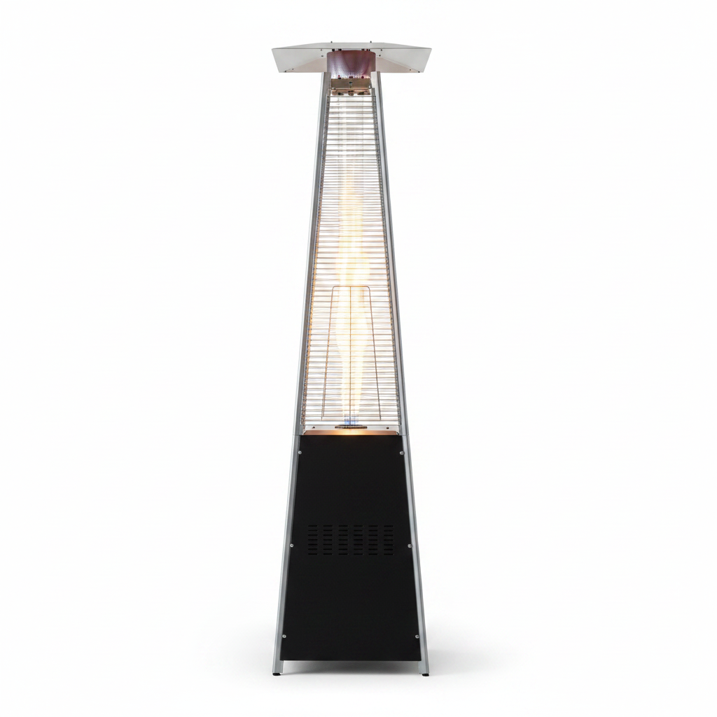 48,000 BTU Pyramid Standing Patio Heater Propane Heater for Outdoor Use with Wheels Ideal for Backyard Balcony 6-8