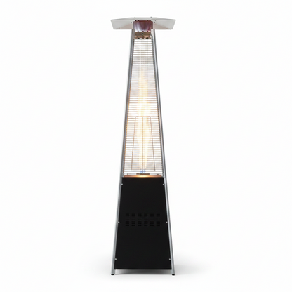 48,000 BTU Pyramid Standing Patio Heater Propane Heater for Outdoor Use with Wheels Ideal for Backyard Balcony 6-8